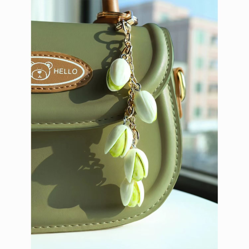 开心开心果创意仿真食物系列个性钥匙扣背包趣味挂件挂饰饰品吊饰