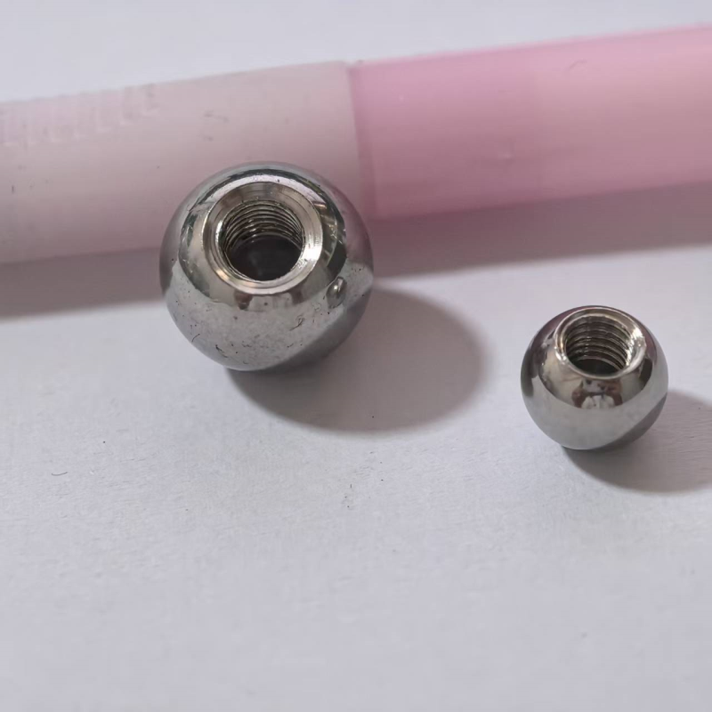 304不锈钢实心螺纹球M3M4M5攻牙钢球球型螺母球头手柄球公制螺纹
