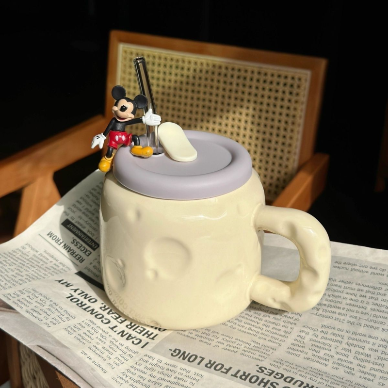 高颜值吸管杯陶瓷杯带盖情侣水杯礼盒杯子咖啡杯陶瓷马克杯耐高温