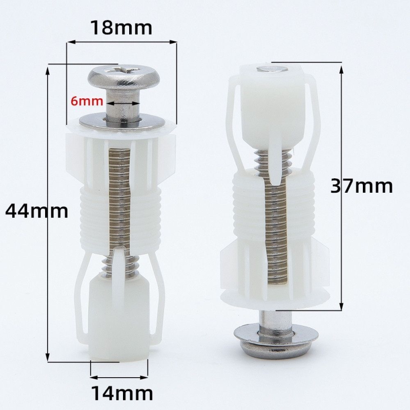 通用M6马桶盖配件螺丝尼龙固定螺栓零部件座厕座圈铰链膨胀螺栓