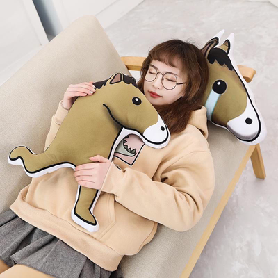 搞怪沙雕马打你马滑稽抱枕男生创意恶搞公仔毛绒玩具损友礼物女生