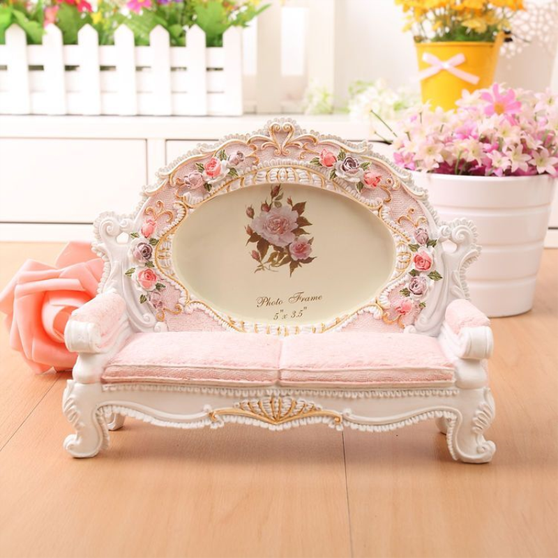 5寸韩国奢华公主沙发造型相框摆台影楼结婚照片框创意礼品女摆件