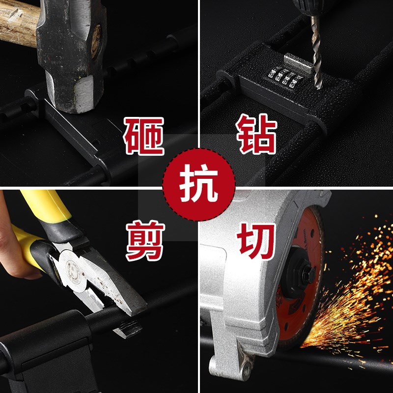 密码锁U型锁玻璃门锁防水防锈挂锁家用大门u形锁门锁插锁U型户外