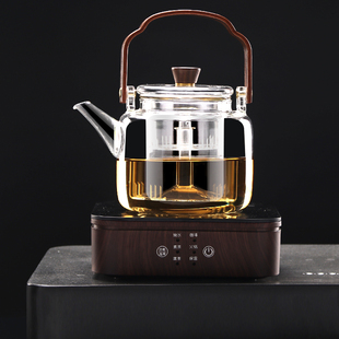 家用烧水蒸茶壶蒸汽黑茶煮茶器 全自动电陶炉玻璃蒸煮茶壶套装