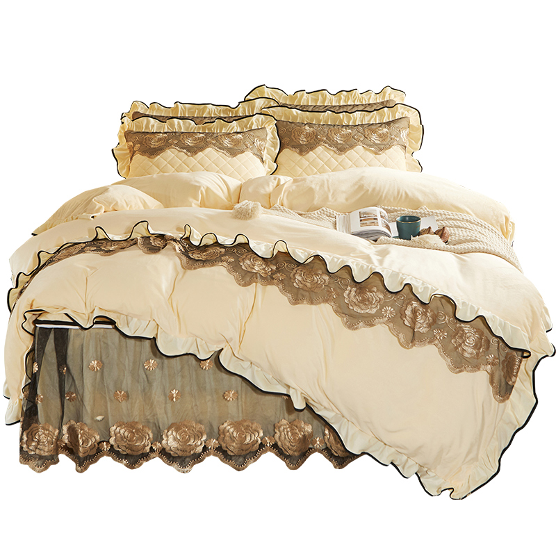 欧式水晶绒220*240被套单件1.8m双人床双面绒加绒保暖被罩200*230