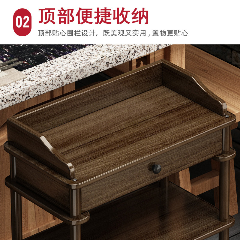 实木多层可移动置物架火锅烤肉店水果蔬菜架子饭店厨房备菜收纳架,住宅家具,搁板/置物架/家用陈列架,淘宝优惠券,粉丝福利购,淘宝优惠卷