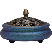 青沉变色三足铜香炉香薰炉家用沉香熏香炉盘香炉室内檀香炉禅摆件