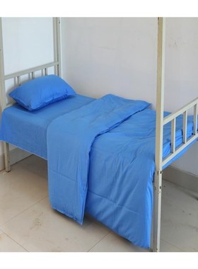 学生被套蓝色单件1米5纯蓝色单人床2m天蓝宿舍专用床单被罩三件套