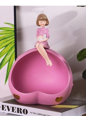 入门钥匙收纳摆件入户进门创意家用玄关客厅玄关电视柜鞋柜装饰品