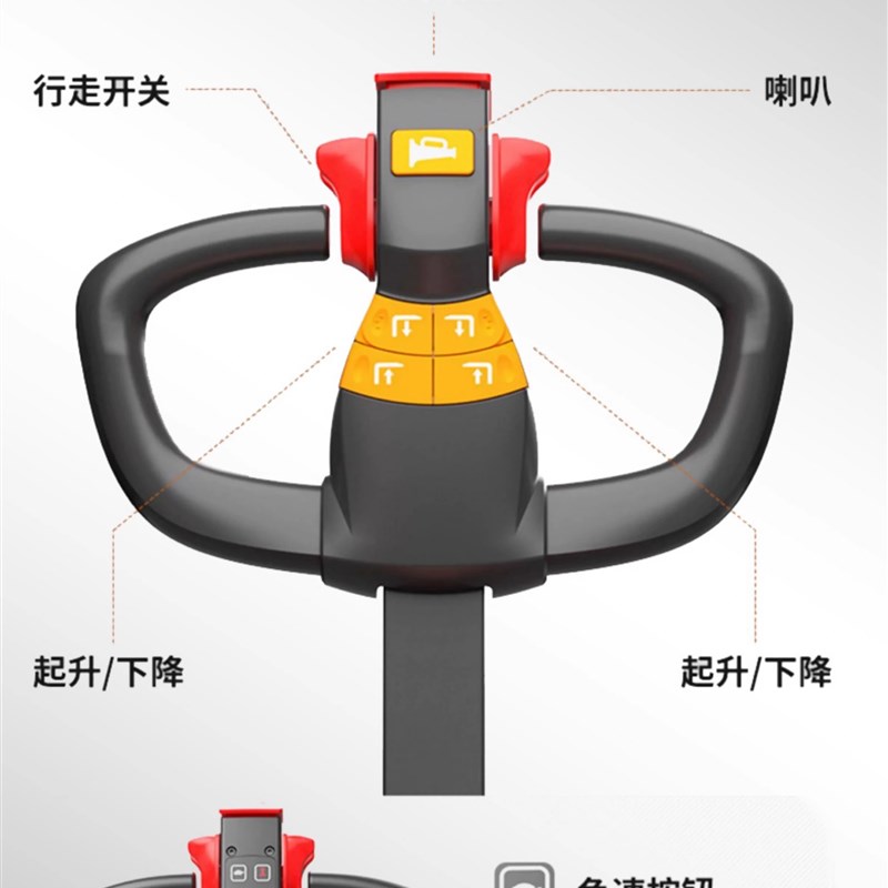 龙工叉车2吨电动搬运车液压自动升降铅酸电池托盘地牛拖车铲车