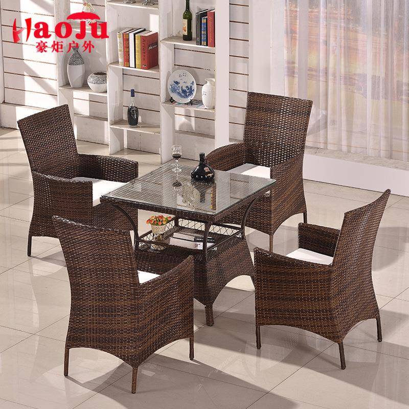 户外露台花园林庭院家具休闲藤编组合桌椅茶几会议咖啡厅酒店藤椅