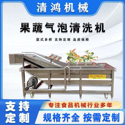 酸菜清洗脱盐设备大姜萝卜不锈钢清洗设备全自动果蔬气泡清洗机