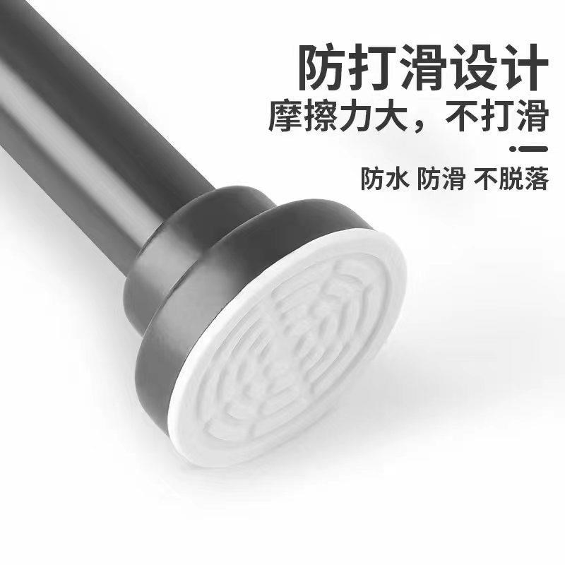 304免打孔伸缩杆晾衣杆窗帘杆衣柜支撑架化妆室挂衣不锈钢浴帘杆