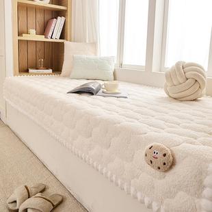 飘窗垫带垂边飘窗垫盖布薄款秋冬加厚新款窗台垫子轻奢高级感垂边