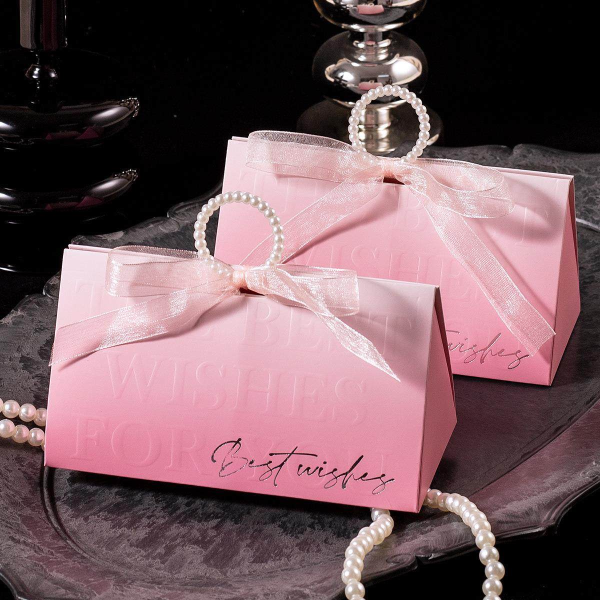 2026粉色系喜糖盒结婚用糖盒婚礼专用伴手礼高级小众喜糖盒子