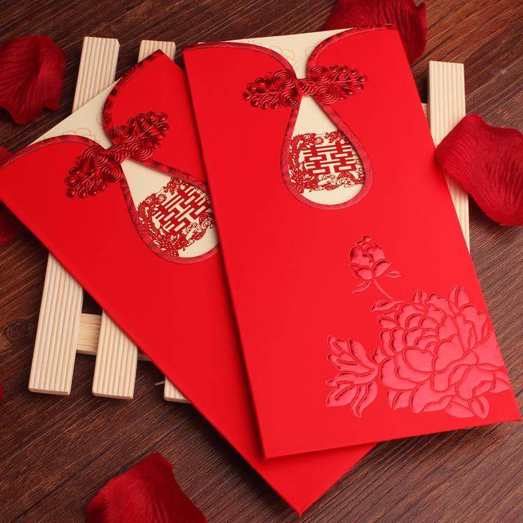 结婚请柬创意盘扣中式喜帖韩式欧式请帖婚礼喜庆用品