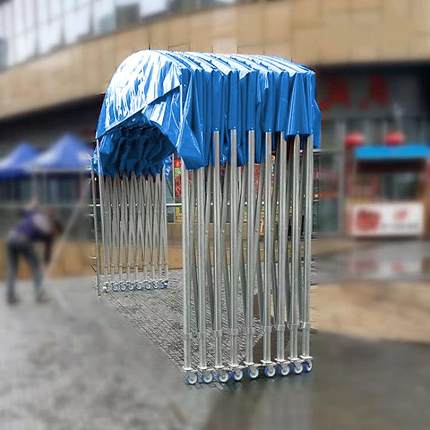 大型折叠帐篷移动收缩车棚活动遮雨棚户外防雨推拉蓬伸缩式遮阳蓬