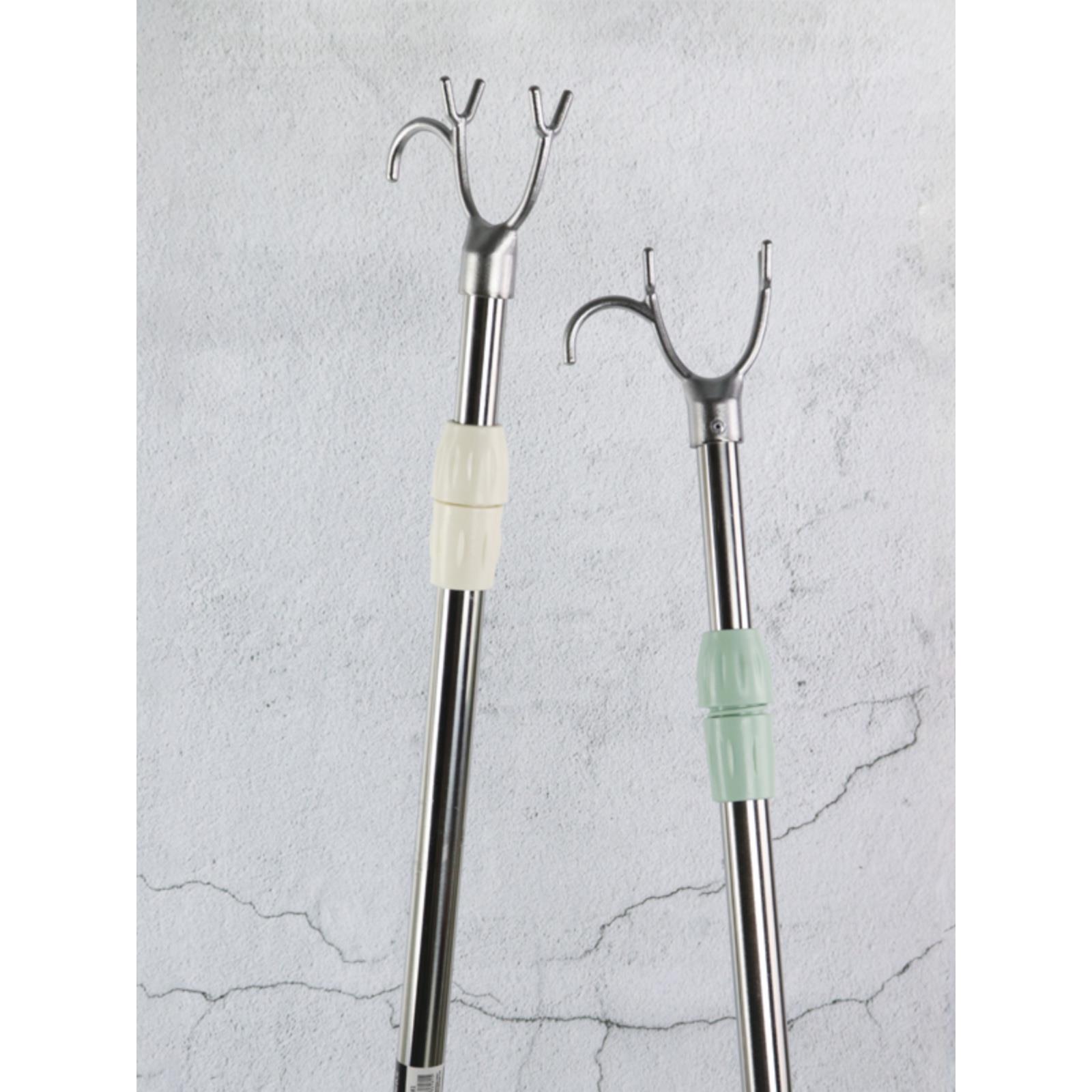 撑衣杆双锁晾衣叉不锈钢叉头伸缩取物阳台挑衣杆叉晒衣杆衣叉家用