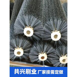 洗蛋机毛刷辊灰色磨料丝毛刷辊鸭蛋清洗刷辊耐磨白色尼龙丝半圆刷