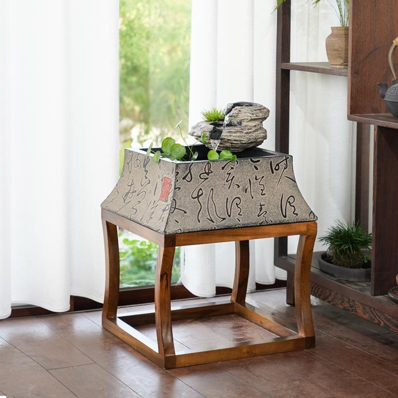 新中式落地流水摆件客厅生财造景装饰喷泉店铺开业礼物中国风水景