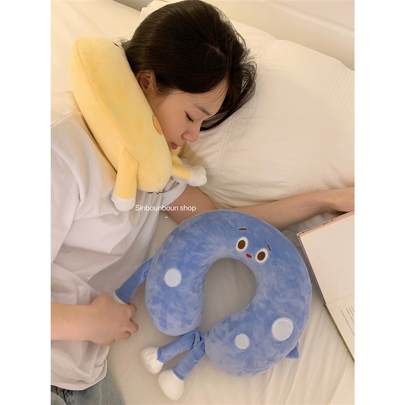 馨帮帮杂货铺 护颈枕办r公室午睡枕头靠枕可爱卡通旅行飞机U型枕