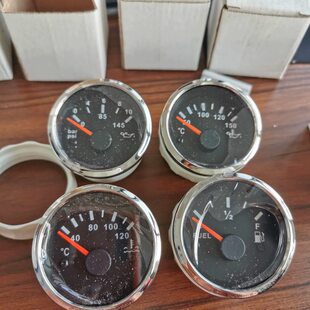 圆形油油量表24V/油压表温  水温表柴油发电机组12V