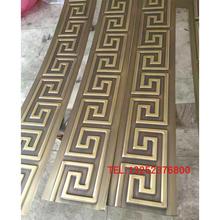 中式回纹线条模具l冲压万字纹U型压条景观凉亭装饰铜条拉丝古铜色