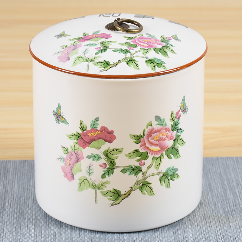 NEGO 茶叶罐陶瓷 密封罐大号家用普洱红茶存茶罐装茶叶容器盒子