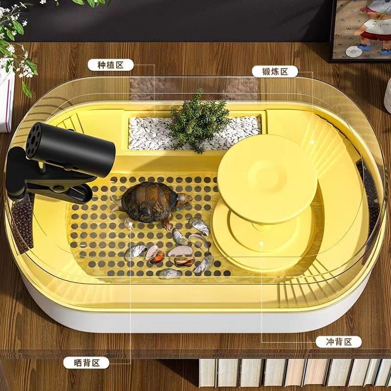 乌龟饲养缸家用客厅生态造景亚克力专用养龟箱水循环晒台龟便分离