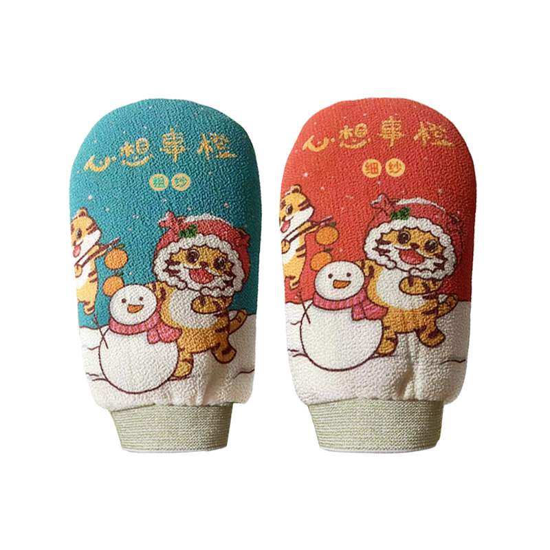 虎年搓澡巾女士专用不伤皮肤男后背搓泥灰手套家用粗细双面洗澡巾