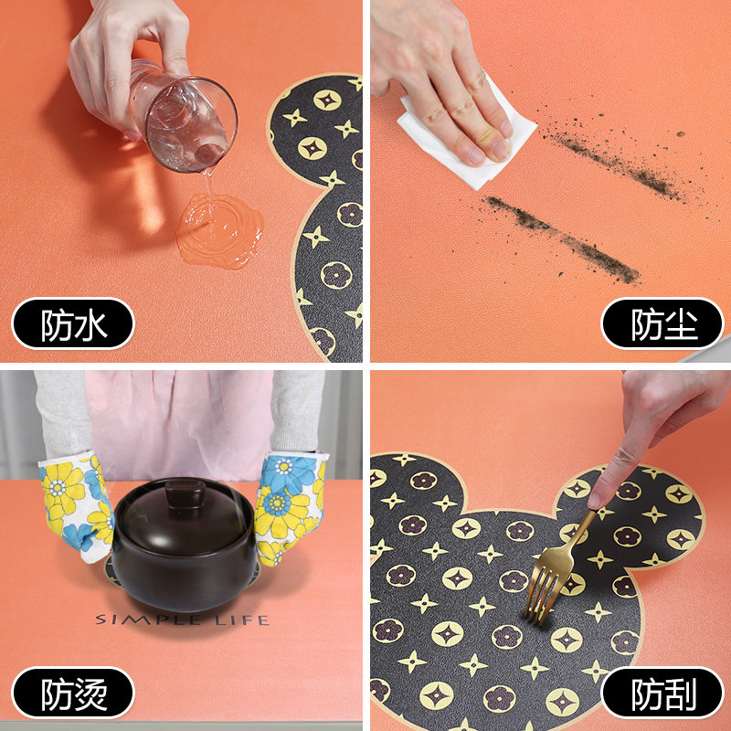 PVC皮革床头柜垫子防水防烫桌垫防尘保护罩套 防油免洗简约盖布巾,居家布艺,床头柜盖布,淘宝优惠券,粉丝福利购,淘宝优惠卷