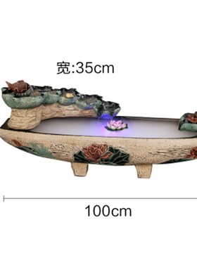 新中式创意假山流水摆件喷泉鱼缸客厅办公M室招财桌面装饰开业礼