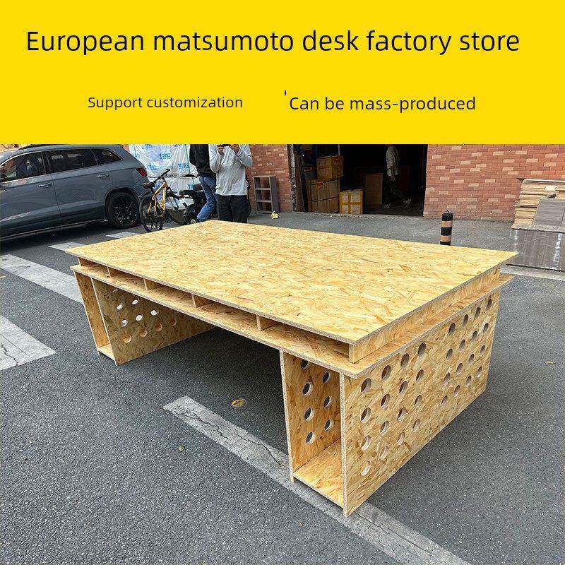 欧洲松木桌长桌电脑小会议室洽谈桌长桌工作台办公桌工作台