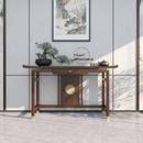 入户正对门玄关桌老榆木条案新中式 玄关台玄关柜全实木条案置物台