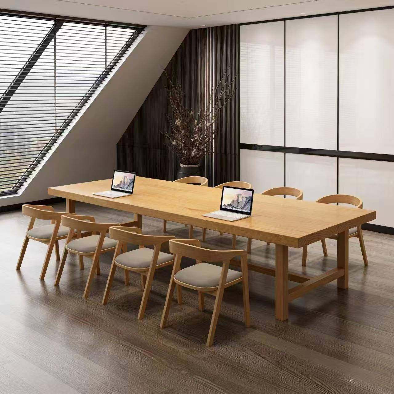 全实木会议桌长条培训洽谈桌简约图书馆大型阅览桌办公是电脑桌椅,商业/办公家具,会议桌,淘宝优惠券,粉丝福利购,淘宝优惠卷