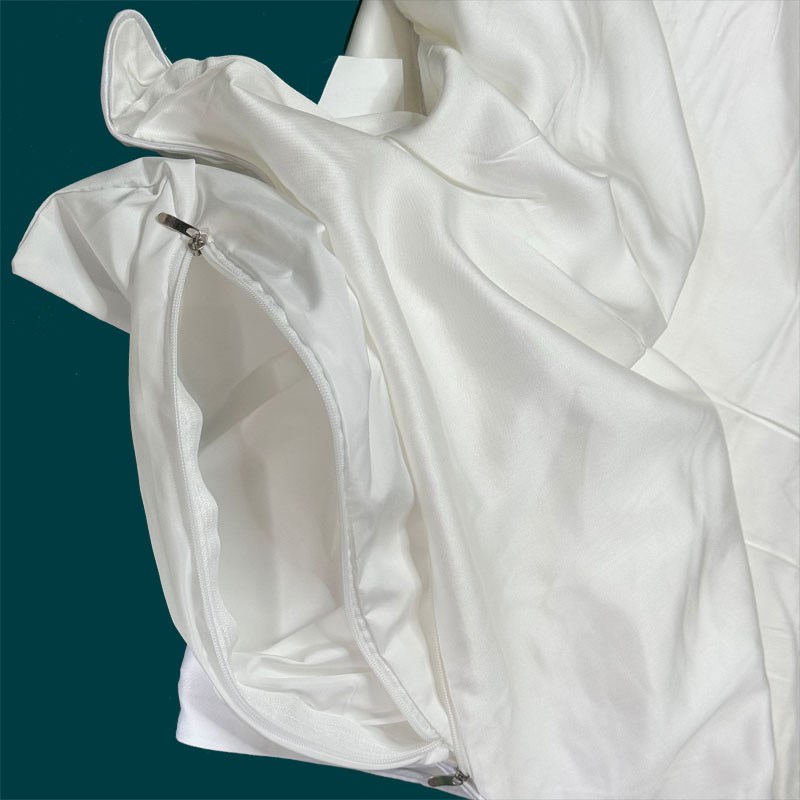 自充绒羽绒枕头枕芯套内胆套半成品羽绒枕壳不钻绒枕套全棉枕芯皮