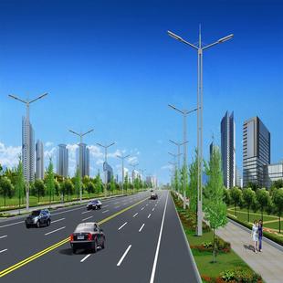 供应路灯单臂路灯250W高压钠灯路灯80WLED路灯热镀锌灯杆