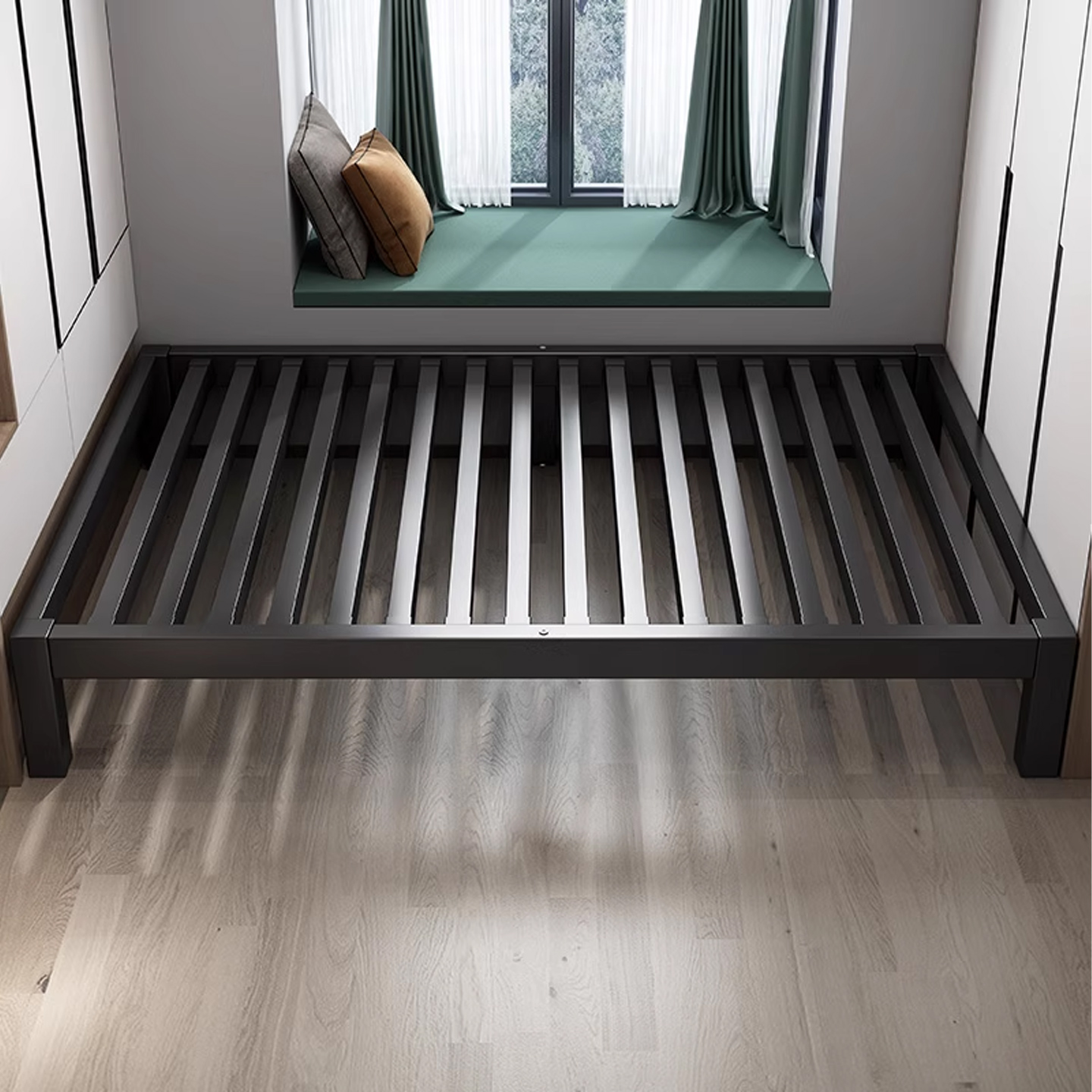 榻榻米铁艺床新款现代简约双人床