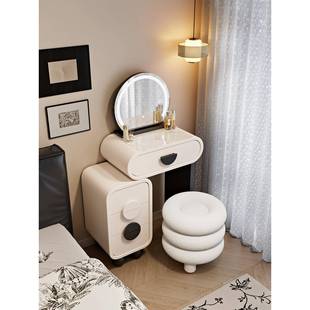 2025新款 妆台 奶油风梳妆台现代卧室简约斗柜一体化妆桌小户型法式