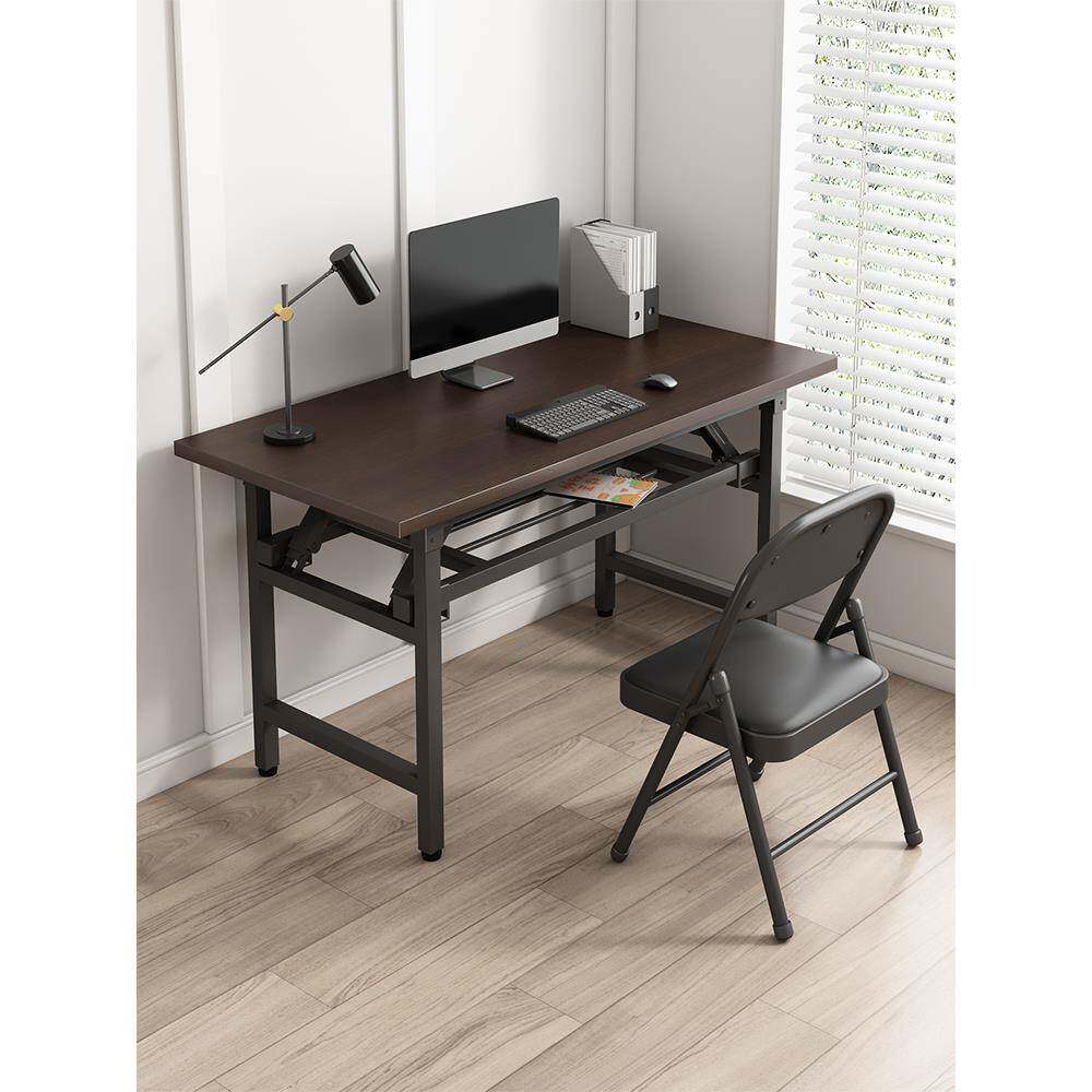 可折叠电脑桌台式书桌家用办公桌卧室小桌子简易学习写字桌长方形