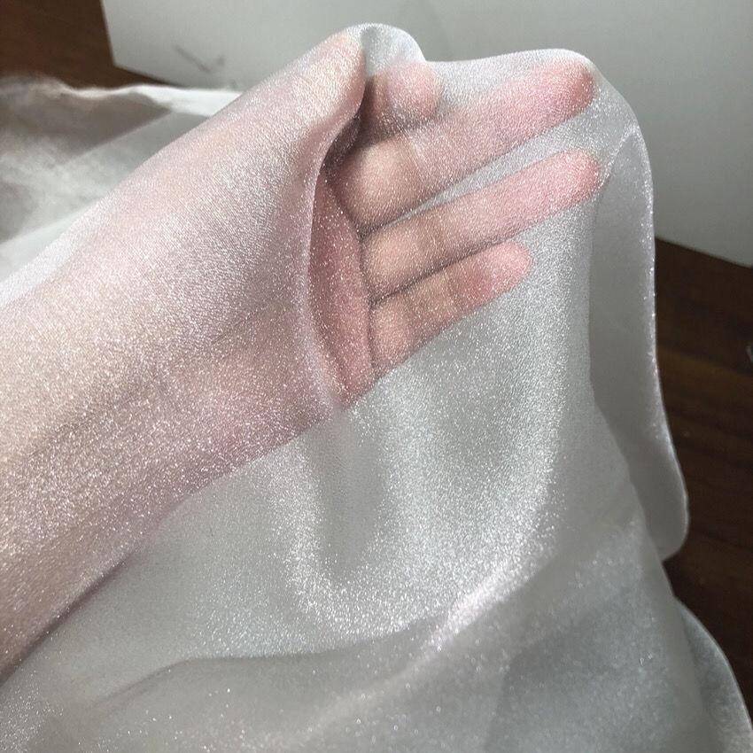星星闪纱 欧根纱布料学生设计师海绵垫/布料/面料/