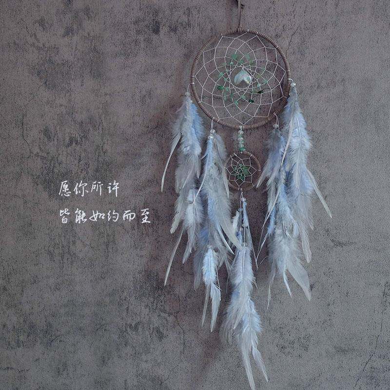 初识手作ins风原创森系捕梦网风铃材料diy房间挂饰手工祝福礼物