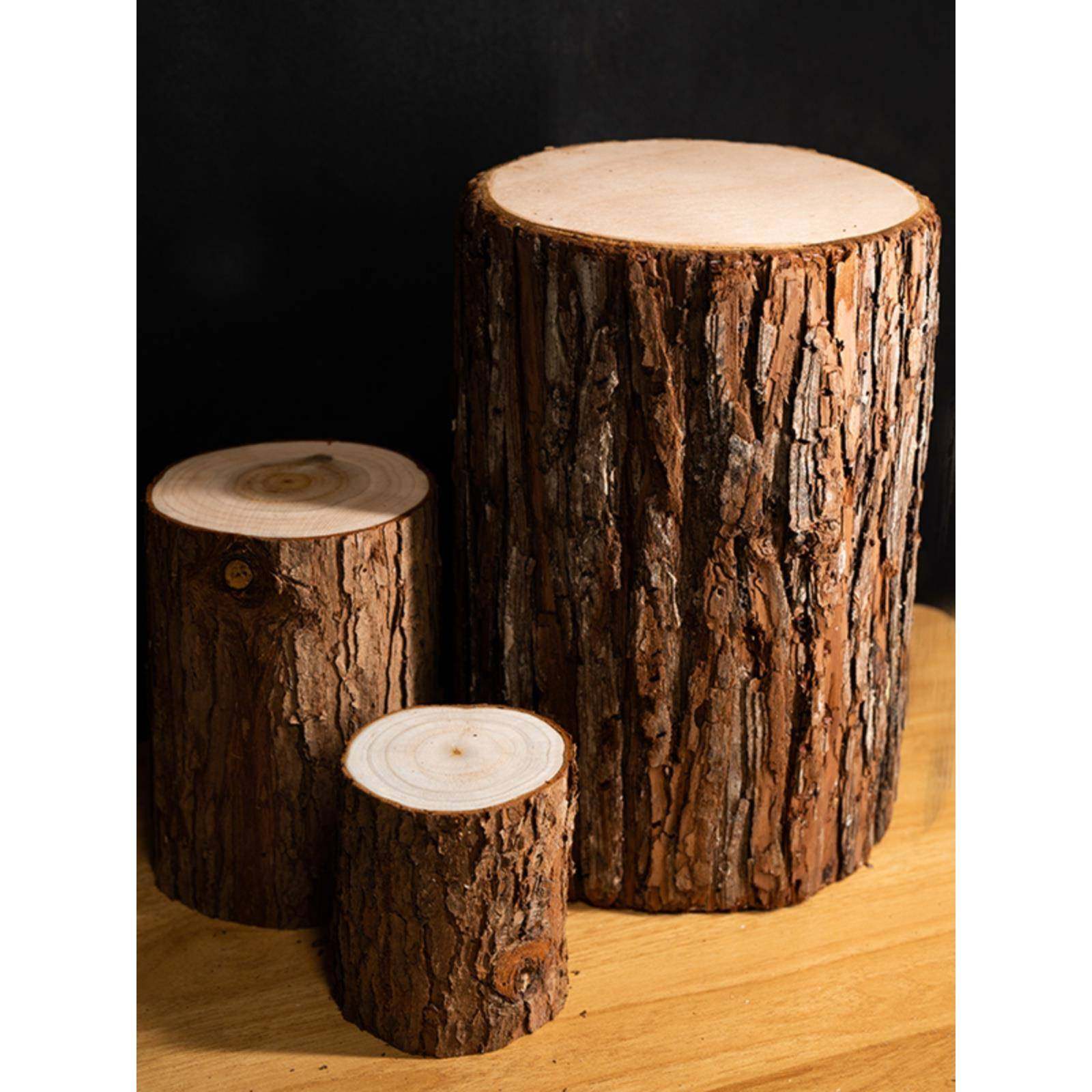 仿真木桩树桩假仿木桩圆木墩商场服装店橱窗造景装饰道具木头桩子