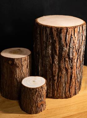 仿真木桩树桩假仿木桩圆木墩商场服装店橱窗造景装饰道具木头桩子