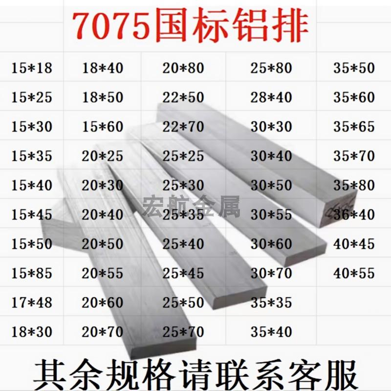 7075铝排铝条铝方条6061铝方块铝扁条合金铝方棒铝棒铝材铝板零切