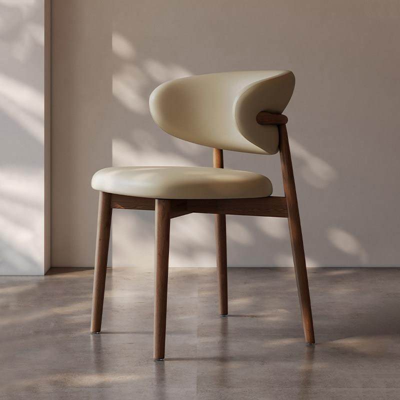 实木餐椅家用轻奢现代高级感吃饭餐桌椅子极简简约靠背椅2025新款