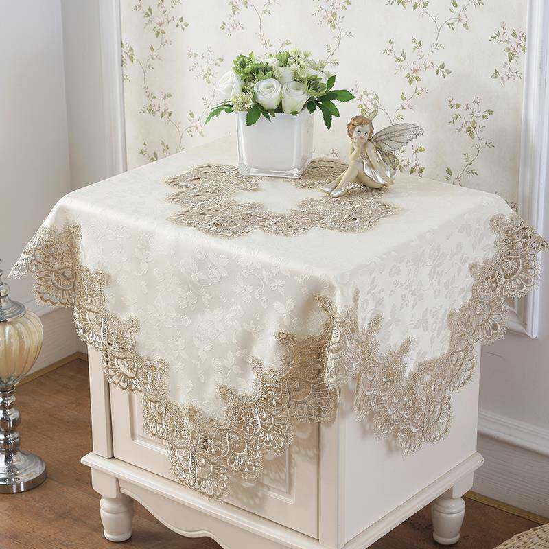 床头柜盖布电饭煲桌布欧式冰箱帘微波炉洗衣机垫子冰柜防尘罩