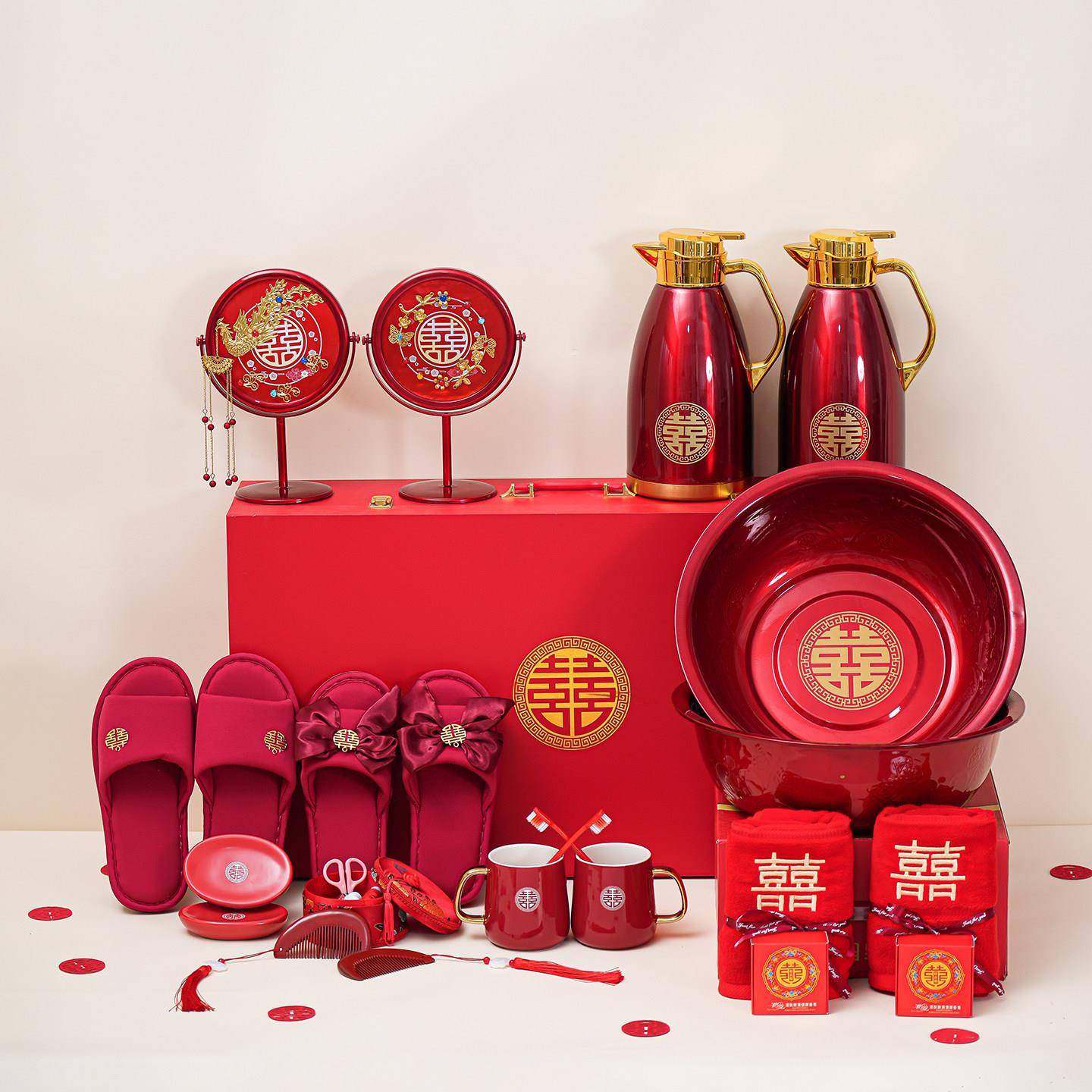 女方陪嫁套装结婚用品大全高档喜盆婚礼洗漱物品全套娘家备婚嫁妆,节庆用品/礼品,陪嫁用品套装,淘宝优惠券,粉丝福利购,淘宝优惠卷