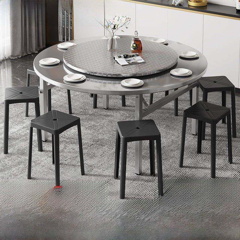 纯不锈钢大圆桌子折叠家用带转盘桌子流水席餐商用吃饭圆形大桌面,住宅家具,不锈钢/PVC餐桌,淘宝优惠券,粉丝福利购,淘宝优惠卷