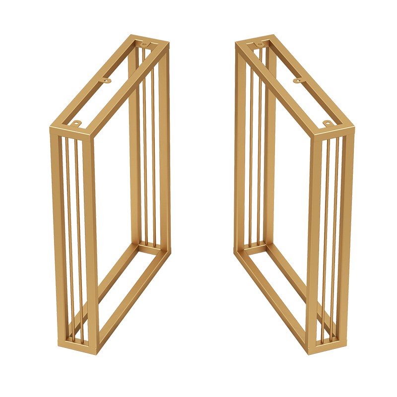 创意大理石餐桌腿吧台架子办公z轻奢金属架大板电脑桌子书桌腿定